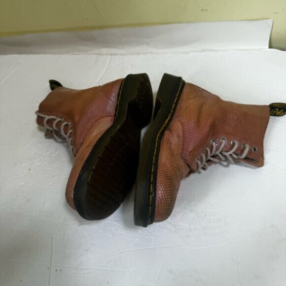 Dr Martens Pascal Iridescent Leather Mermaid Metallic Combat Hiking 7 Boots 1460 - Picture 13 of 16